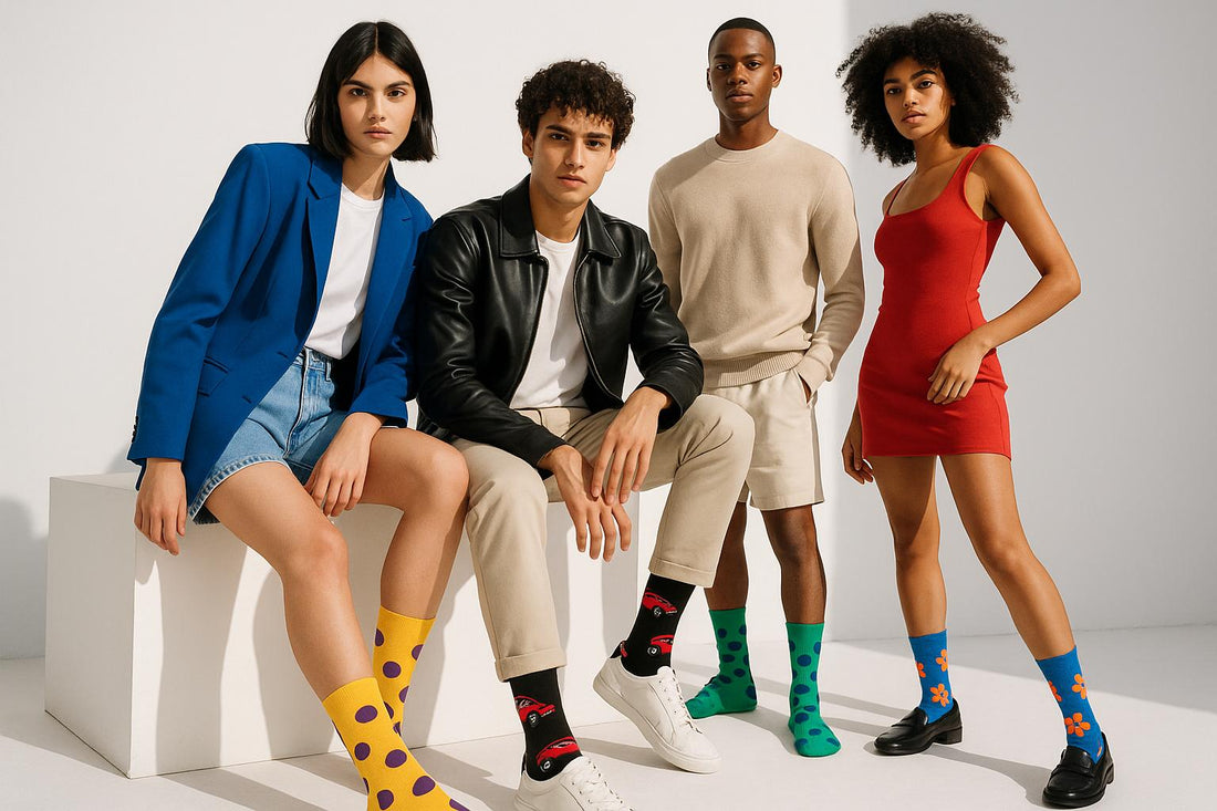 Best Red retro car print black socks for adults 2025