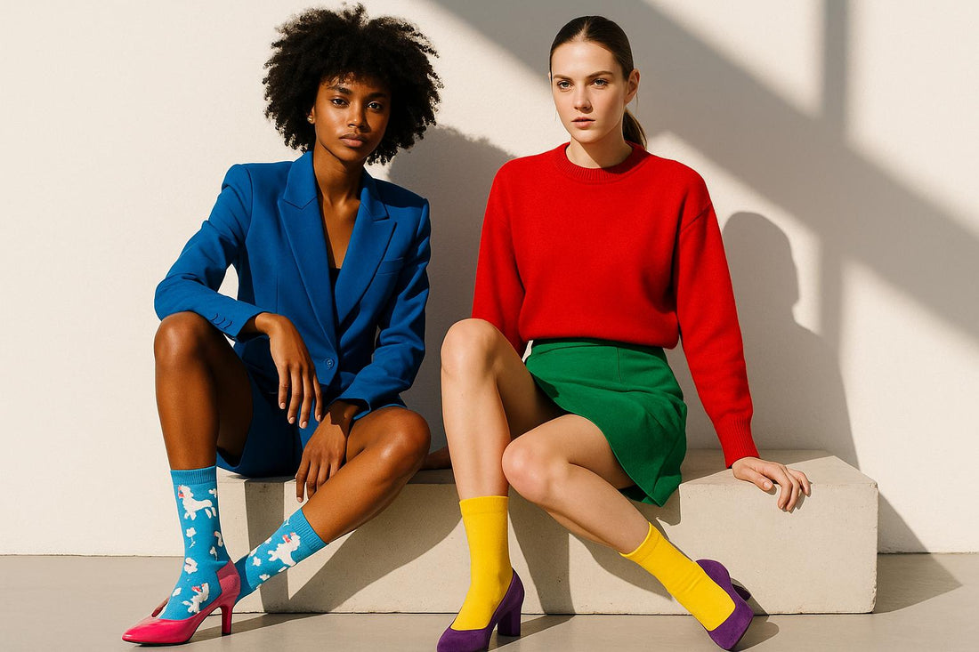 Best Poodle print blue socks for women 2025