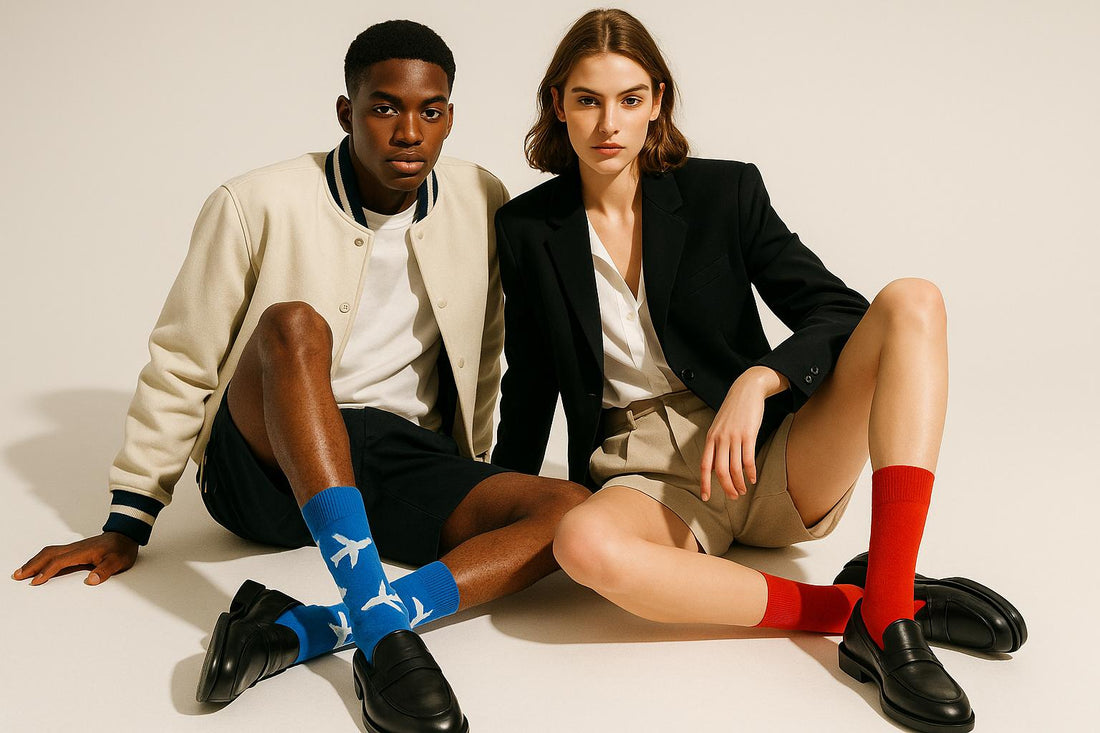 Best Airplane print blue socks for travel 2025