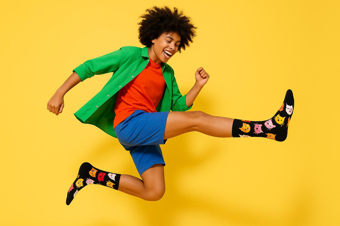 Best Cat print black socks for teens 2025