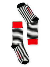 Black and White Stripe Socks