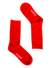 Solid Color Red Socks Long