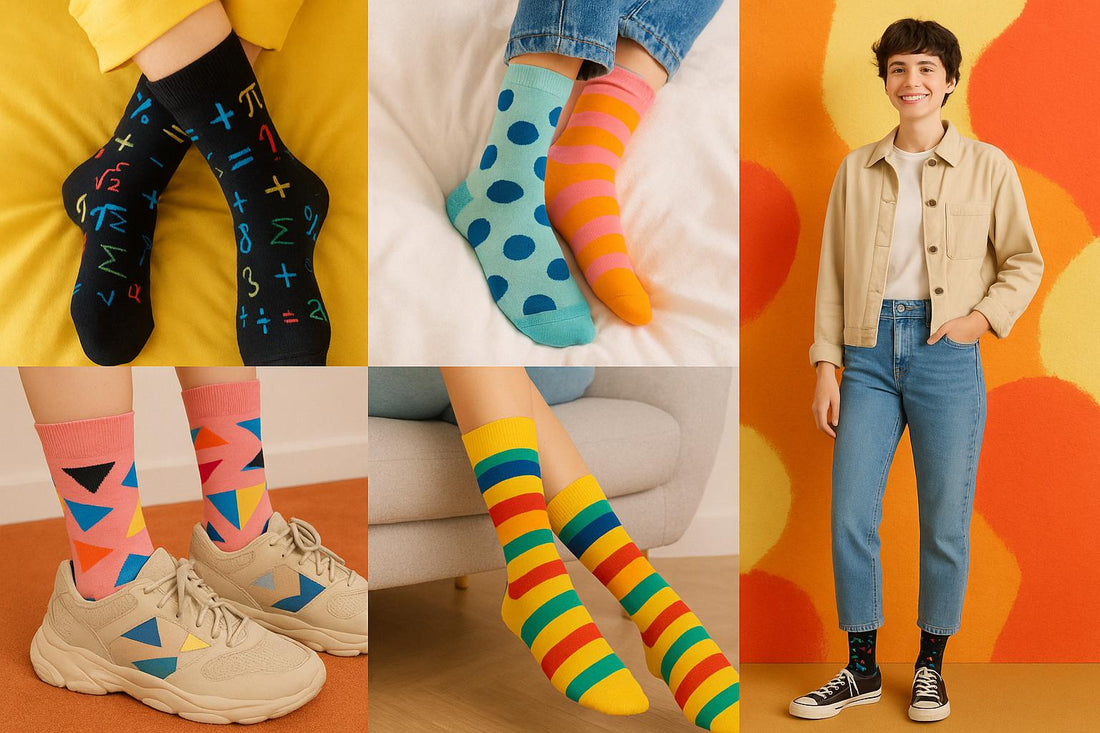 Best Math print black socks for teens 2025