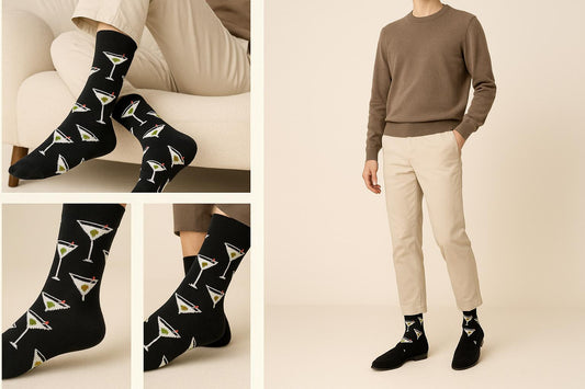 Best Martini print black socks for adults 2025