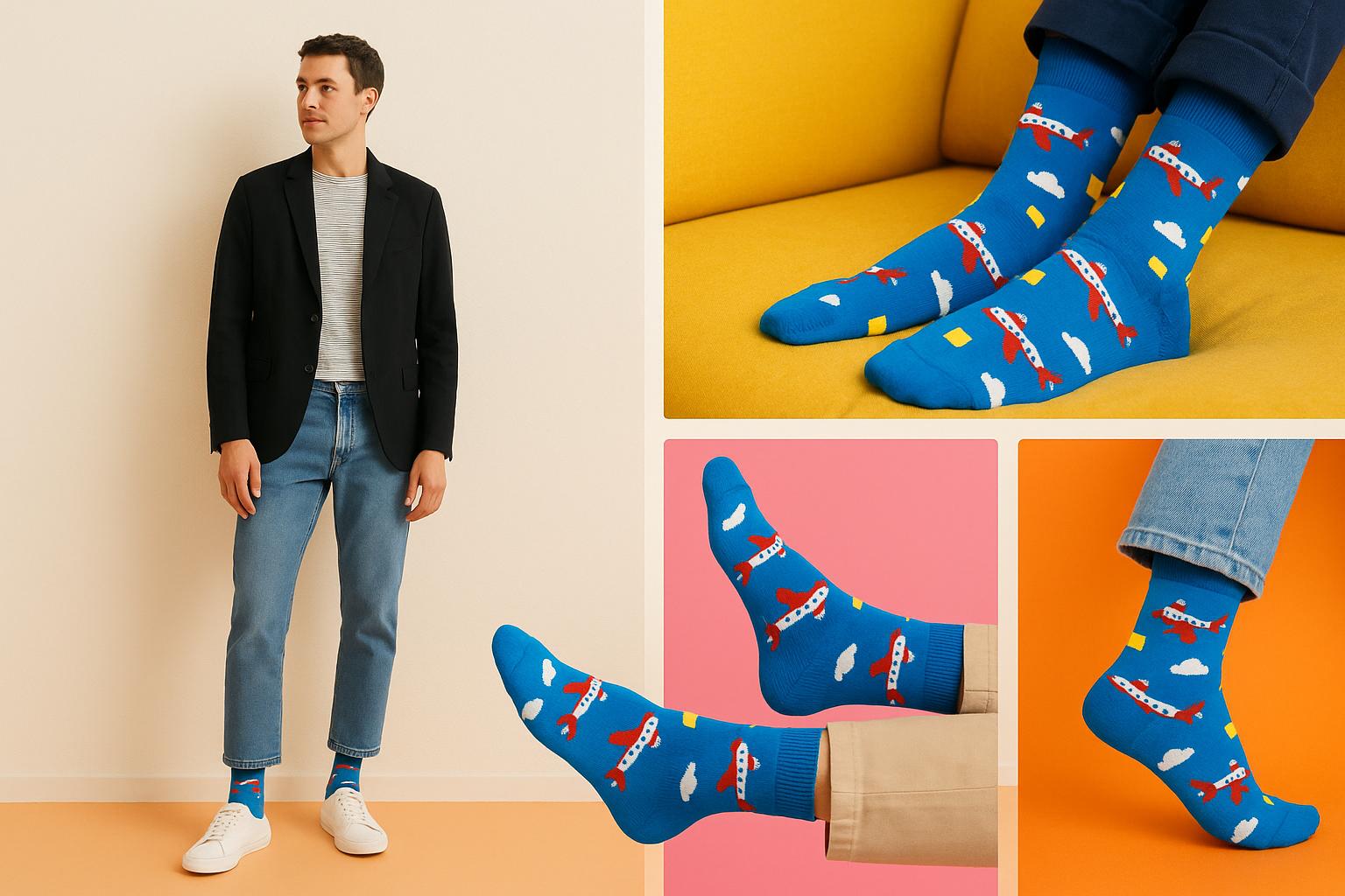 Best Airplane print blue socks for everyday wear 2025