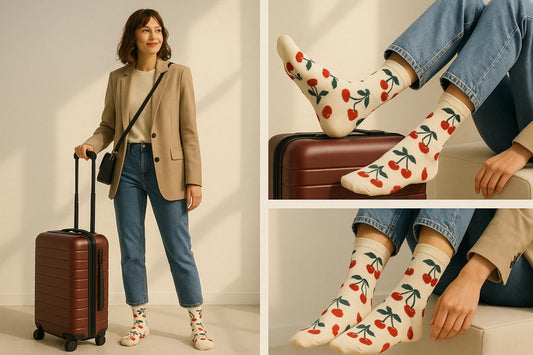 Best Cherry print socks for travel 2025