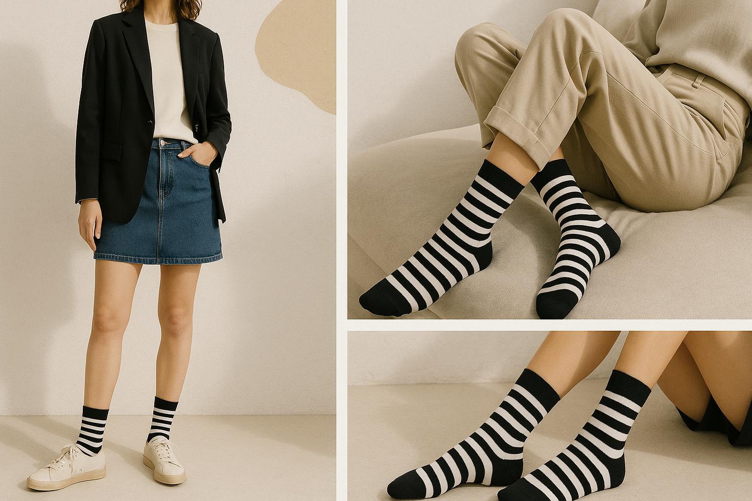 Best Stripe socks with black and white stripes for women 2025