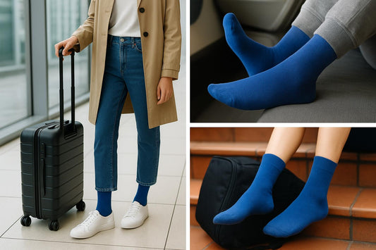 Best Blue socks (solid color) for travel 2025