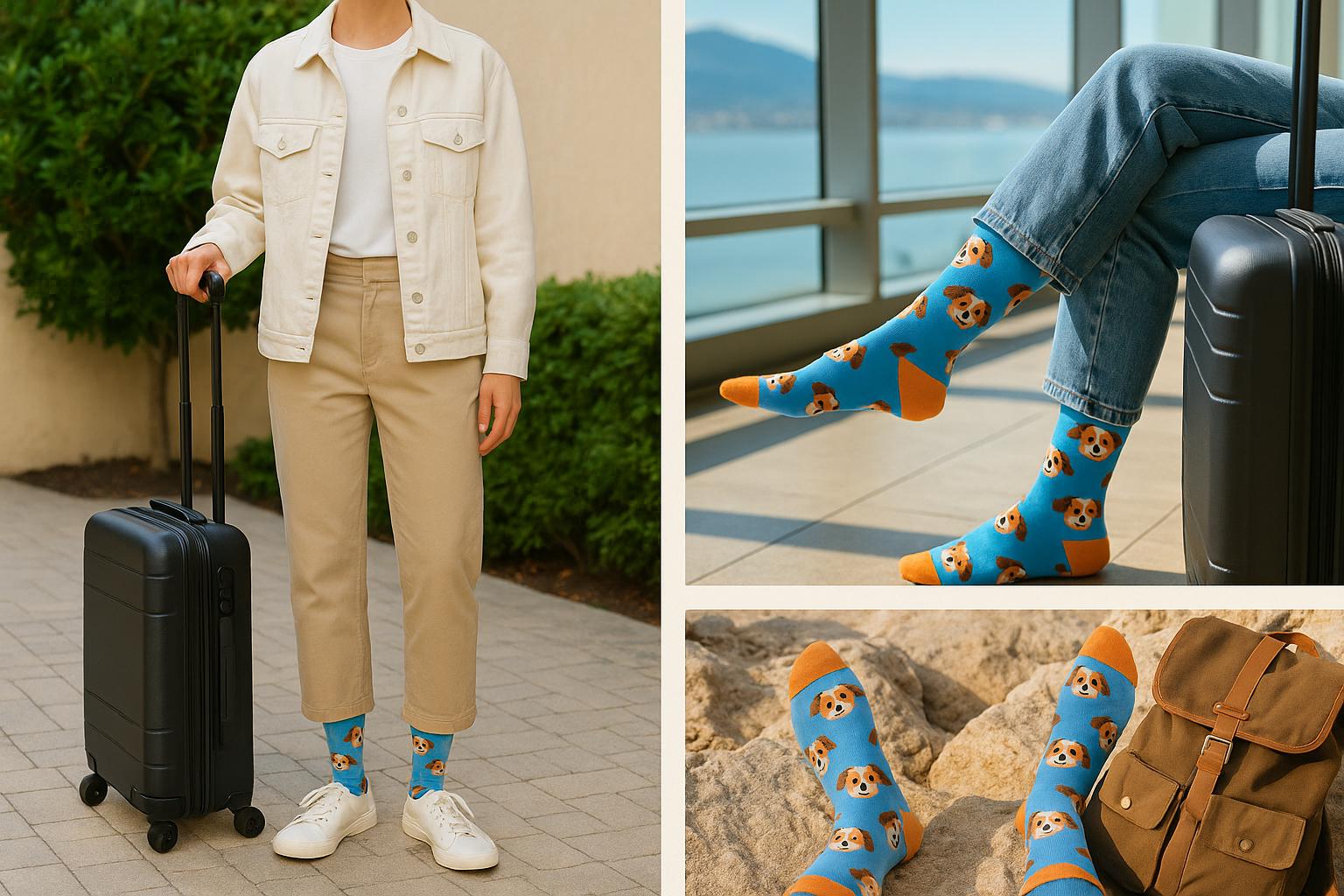 Best Dog print blue socks for travel 2025
