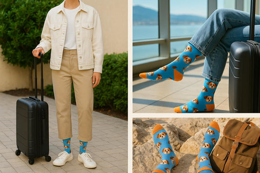 Best Dog print blue socks for travel 2025