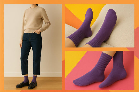 BEST PURPLE SOCKS (SOLID COLOR) COLORFUL 2025