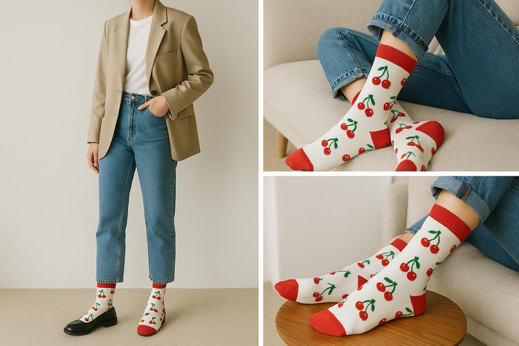 Best Cherry print socks for gifting 2025