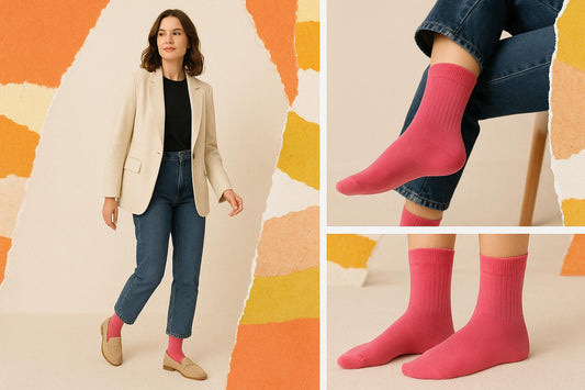 BEST PINK SOCKS (SOLID COLOR) BREATHABLE 2025