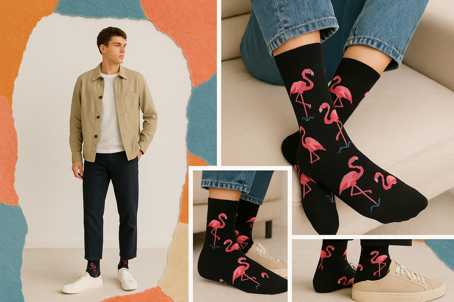 Best Flamingo print black socks for everyday wear 2025