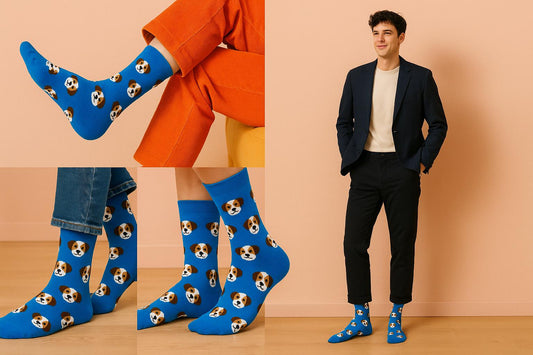 Best Dog print blue socks for parties 2025
