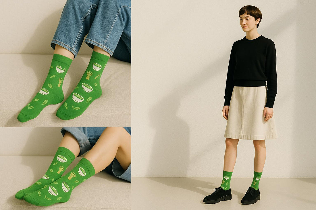 Best Matcha print green socks for teens 2025