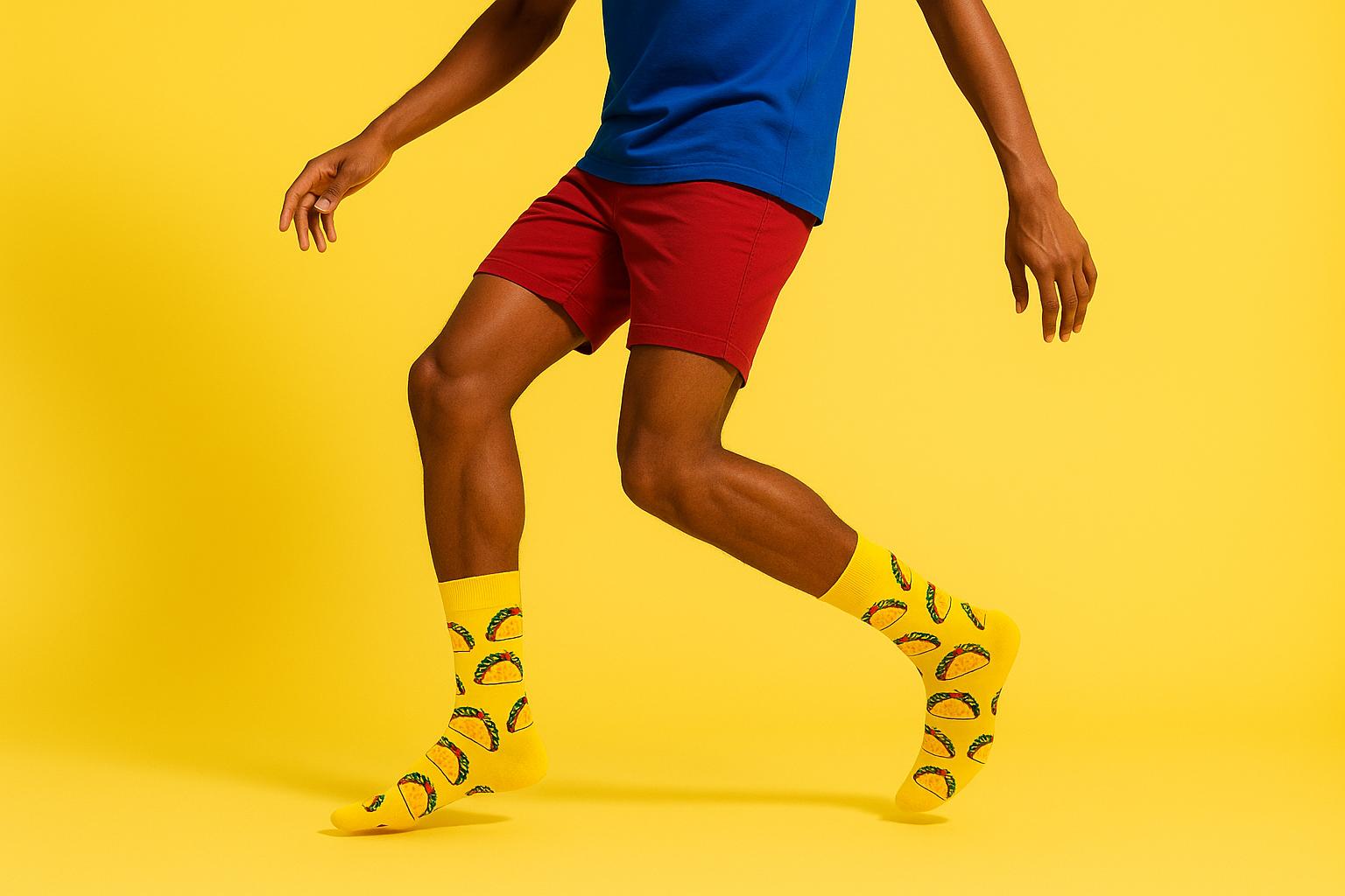 Best Taco print yellow socks for men 2025