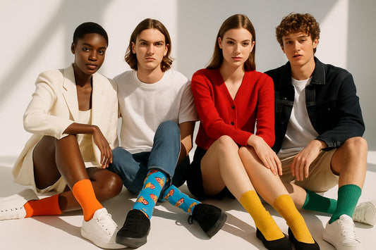 Best Pizza print blue socks funny 2025