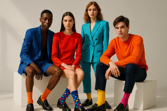 Best Multi color dots print blue socks for adults 2025