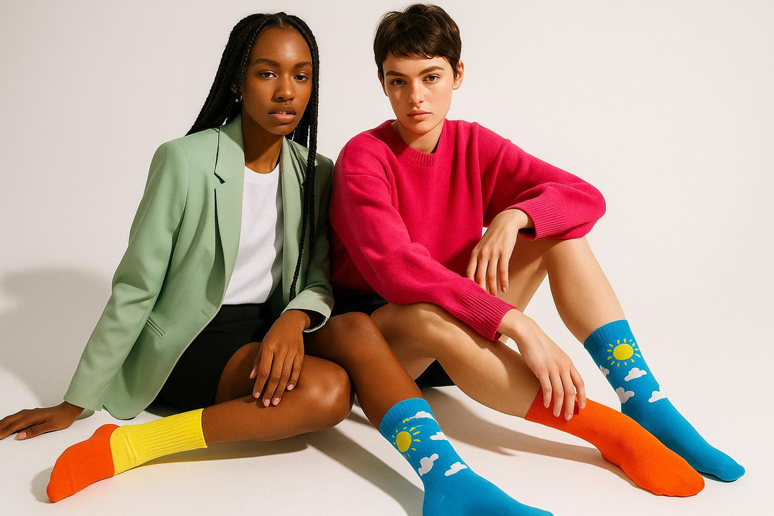 Best Cloud and sun print blue socks for women 2025