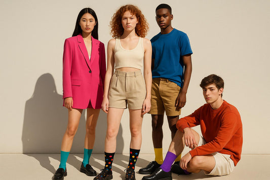 Best Multi color dots print black socks for women 2025