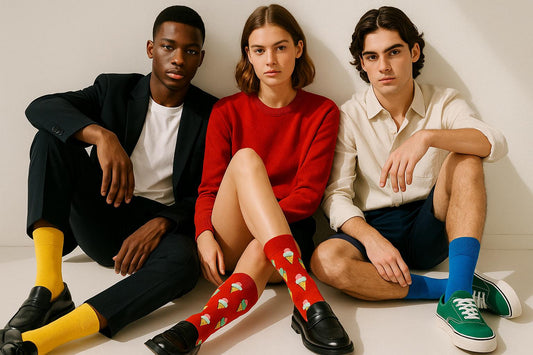 Best Ice cream print red socks for work 2025