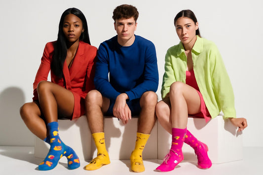 Best Burger and fries print blue socks funny 2025