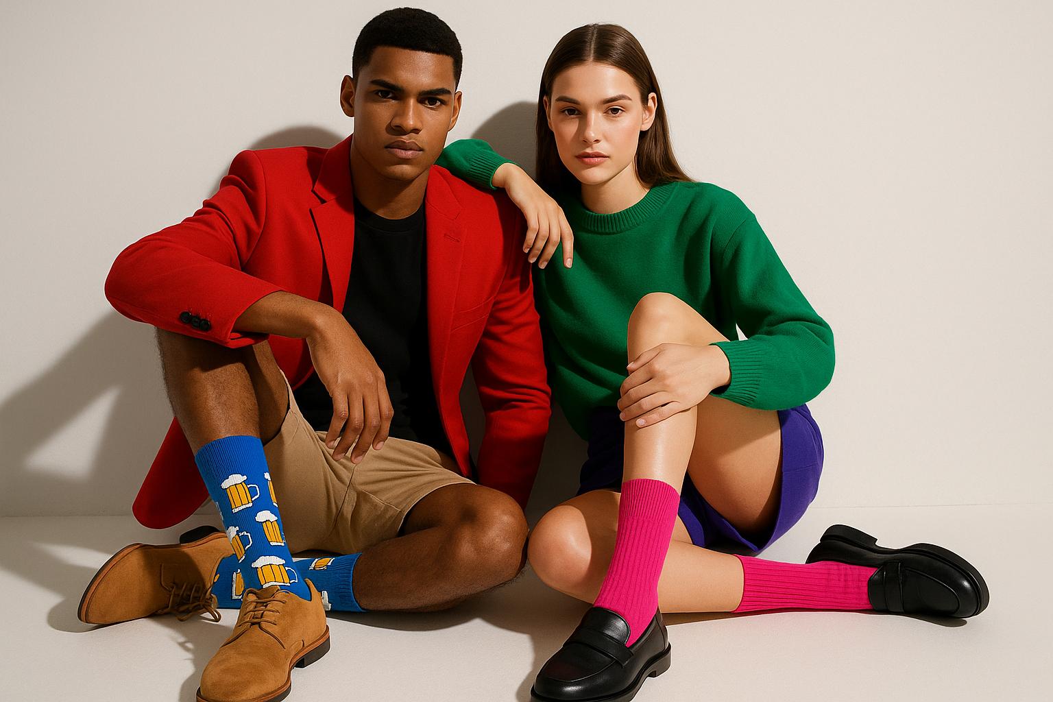 Best Beer print blue socks for men 2025