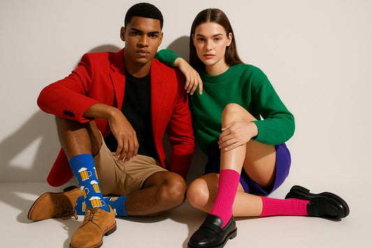 Best Beer print blue socks for men 2025