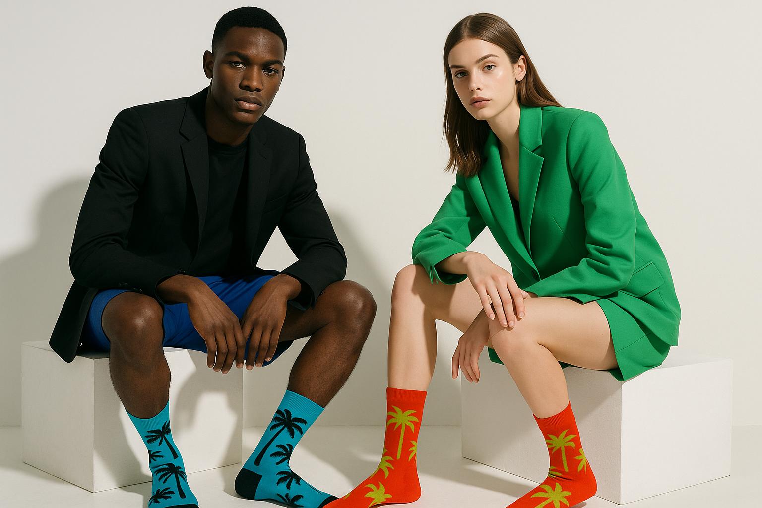 Best Palm print black socks for work 2025