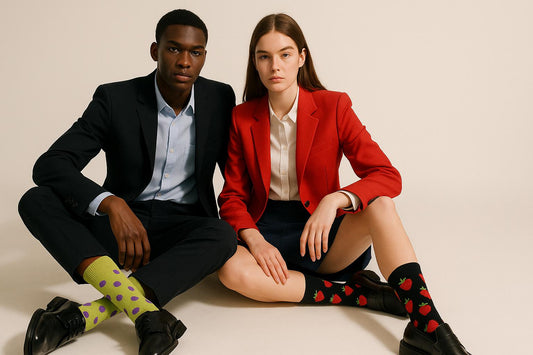 Best Strawberry print black socks for work 2025
