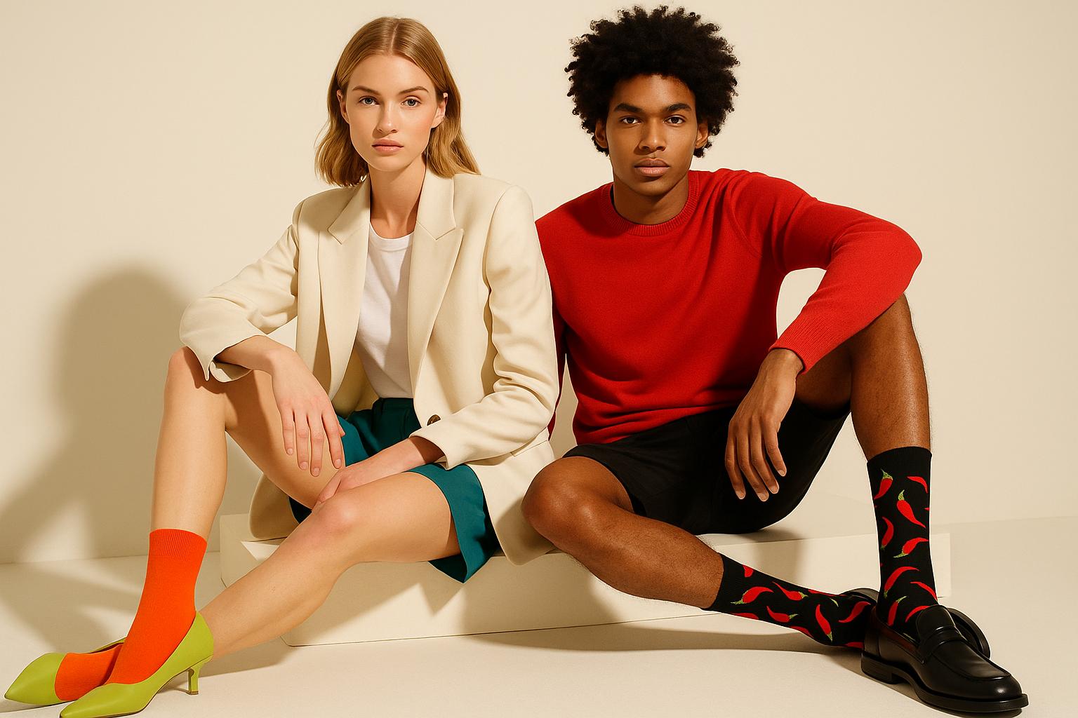 Best Red chili pepper print black socks for gifting 2025