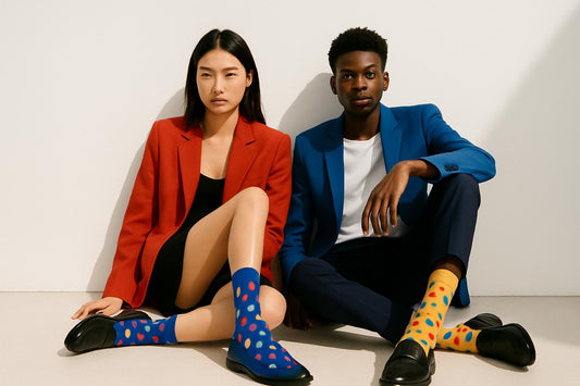 Best Multi color dots print short socks for parties 2025