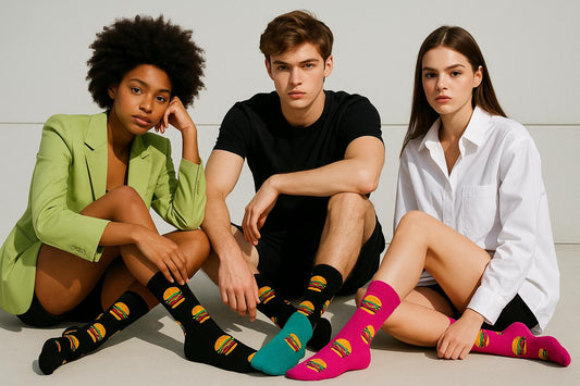 Best Burger print black socks for everyday wear 2025
