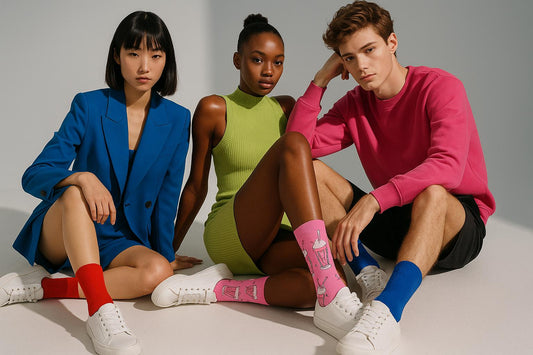 Best Milk Shake print pink socks for women 2025