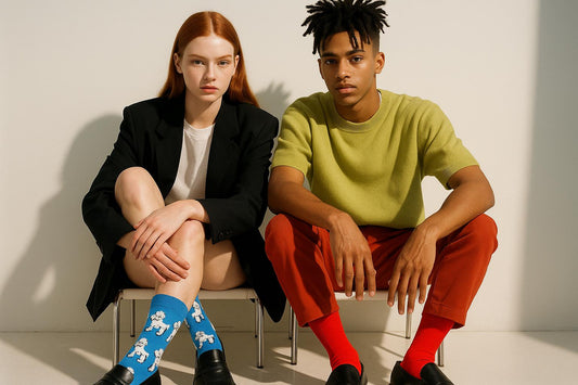 Best Poodle print blue socks for adults 2025