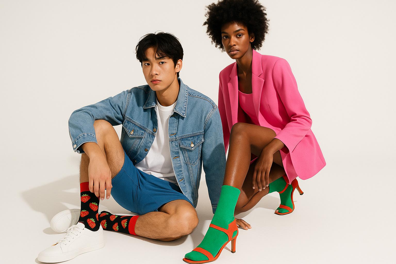 Best Strawberry print black socks for adults 2025
