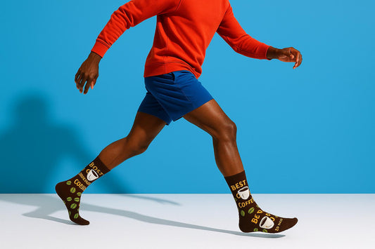 Best Coffee (espresso) print brown socks for everyday wear 2025