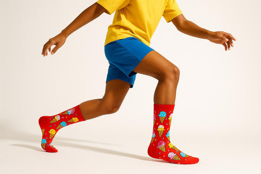 Best Ice cream print red socks for nurses 2025
