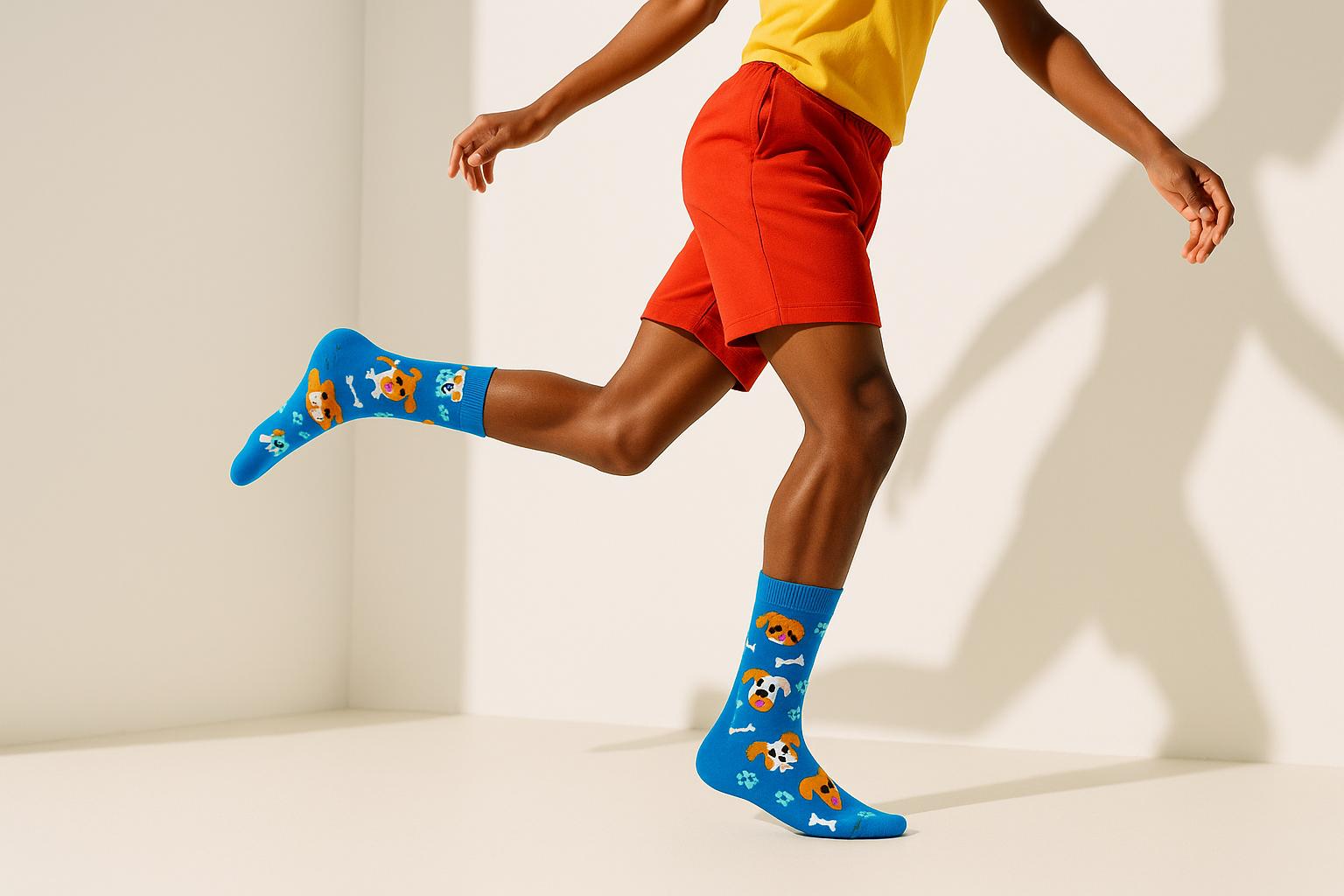 Best Dog print blue socks funny 2025