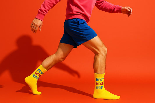 Best Yellow socks (solid color) funny 2025