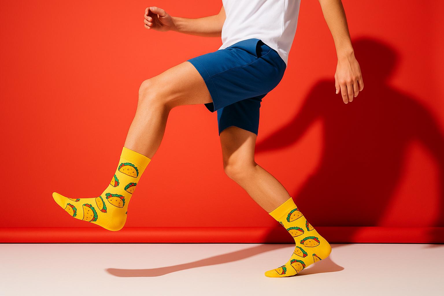 Best Taco print yellow socks for travel 2025