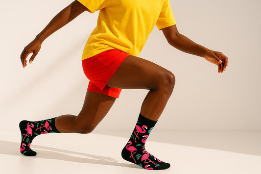 Best Flamingo print black socks for women 2025