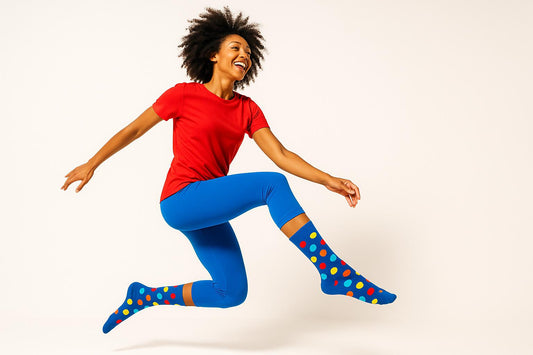 Best Multi color dots print blue socks for nurses 2025