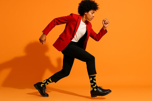 Best Banana print black socks for work 2025