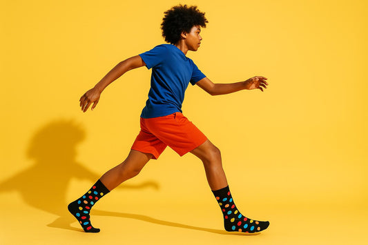 Best Multi color dots print black socks for everyday wear 2025