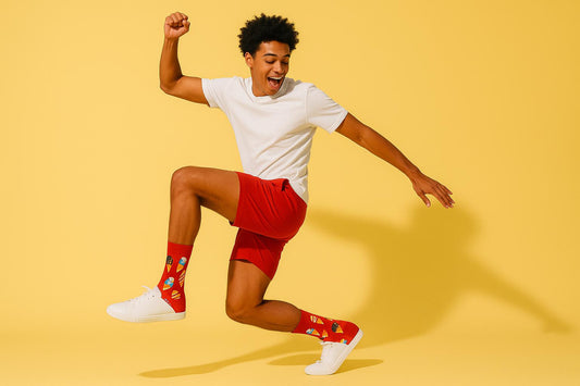 Best Ice cream print red socks for men 2025