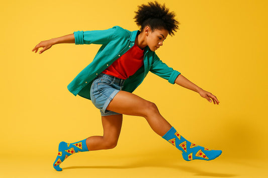 Best Pizza print blue socks for teens 2025