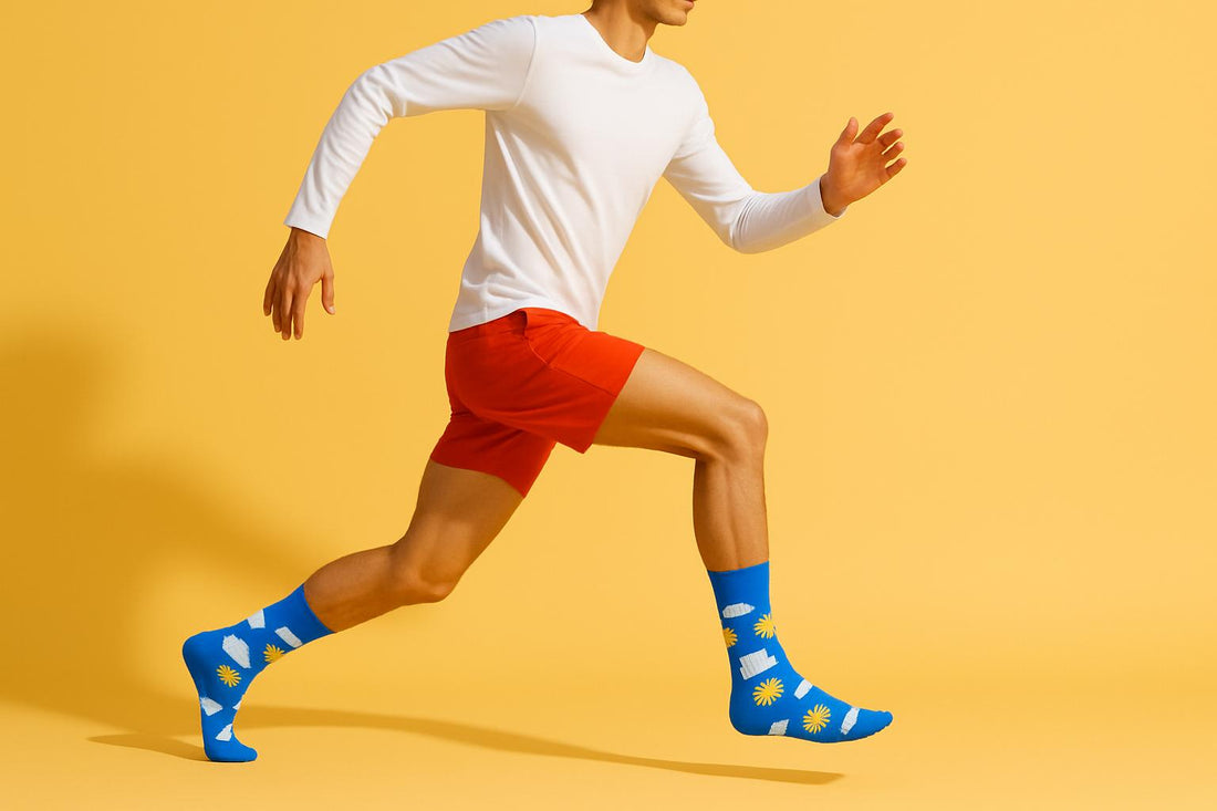 Best Cloud and sun print blue socks for men 2025