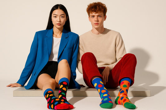 Best Multi color dots print black socks for adults 2025
